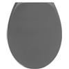 Wenko Sedile WC Premium Samos, antibatterico, chiusura ammortizzata, Termoindurente, 37.5 x 44.5 cm, Grigio scuro