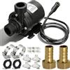 PORFOYO Pompa dell'acqua brushless DC 12 V, mini pompa sommergibile con asse in ceramica, pompa di circolazione acquario, 800 l/h, altezza di mandata, 5 m, per stagno, fontana, piscina