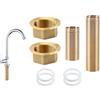 Hitopin 2 Pezzi Kit dado filettato del rubinetto,Kit Di Riparazione Per Rubinetto, Kit Prolunga per Rubinetto con Prolunga, Prolunga per Tubo Filettato, con 4 Guarnizione,per Assemblaggio di Rubinetti
