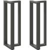 vidaXL Gambe per tavolo da bar a forma di T 2 pz Antracite 50x35x(110-111) cm Acciaio