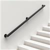 ONLT Corrimano in Ferro battuto Industriale Vintage Nero,corrimano Antiscivolo per disabili e Sicurezza Antinfortunistica per Scale, Adatto per Servizi igienici Interni Corrimano,150cm