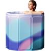 BONJUME Vasca Da Bagno Pieghevole, 80x70 cm (LxA) Vasca Da Bagno Portatile Per Bagni Caldi E Freddi Per Piccoli Bagni Doccia Spa E Benessere Bagno Di Ghiaccio Vasca Di Ghiaccio Per Adulti