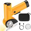 Drepint Taglierina Elettrica per cartone, 3.7V Forbici Elettriche Senza Fili con Luce a LED e Display Digitale, Taglierina Universale a Batteria per Carta, cartone, Tessuti, Moquette, Pelle, Feltro, Plastica