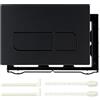 PORFOYO Piastra di pressione Wc, piastra di comando Wc, piastra di comando Wc, nero opaco, compatibile con Geberit Sigma 01-50, UP300 & UP320 (nero)