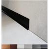 MadeInNature®, battiscopa flessibile in PVC di alta qualità, bianco, grigio chiaro, grigio scuro, nero, altezza 70 mm, lunghezza a scelta (12 ml, nero)