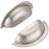 SYZOW 6 pezzi Maniglie per Mobili da Cucina ，maniglie per mobili Maniglie per Armadio Nichel Satinato，semicircolari retrò massicce Distanza fori 64mm
