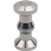 AMZSKU 1 paio di manopole per porta doccia, doppio bottone, in acciaio inox 304, maniglia per porta doccia, maniglia per porta doccia, pomello per porta della doccia, maniglia rotonda