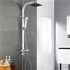Willonin Set doccia con rubinetto, miscelatore, doccetta a pioggia, argento, lega di alluminio + plastica ABS, 20 x 47 x 106 cm