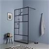 Kiamami Valentina Doccia Walk In 100 Cm Cristallo Trasparente Telaio Nero