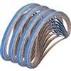 Shineboc Nastri Abrasivi 9 x 533 mm, 30 Pezzi Nastro Abrasivo 120 Grane Carta Abrasiva per Levigatrice a Nastro per Lucidare Metallo, Legno