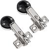 TopHomer Confezione da 2 cerniere per porte in vetro, dritte per armadietti, 26 mm, con vite a tazza, cerniere per armadi e ante