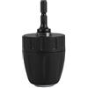 Fafeicy Mandrino Autoserrante Adattatore per Mandrino Esagonale 1/4 Mandrino Autoserrante 3/8-24UNF 0,8-10mm Adattatore per Asta Esagonale 1/4'' Trapano Mandrino Esagonale Nero