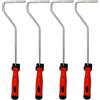 Quercos Set 4 Manici/Telai Rullo Quercos Soft Ø6 mm | Lunghezza 40 cm | Archetto in acciaio zincato | Impugnatura bi-materiale ergonomica | Per mini rulli 10-12 cm | Pacco risparmio fai-da-te e pittori