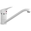 Schläfer 5104110 | Rubinetto per Cucina Bianco Triest, Miscelatore Monocomando per Lavello con Beccuccio Girevole a 360°, Connettori G 3/8 Pollici, Rubinetti per lavelli da Cucina, Ottone/Bianco