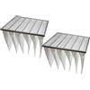 vhbw 2x borsa filtrante compatibile con impianti di condizionamento e ventilazione - Filtro G4, 59,2 x 59,2 x 36 cm, bianco