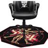 Subsonic - Tappetino da Gioco Ghost 100x100 cm - Antiscivolo per Sedie da Ufficio - Tappetino Protettivo per Pavimenti e Parquet per Camere da Gioco - Facile da Pulire - Nero