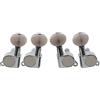 Musiclily, pioli per ukulele a 4 corde 2R e 2L con perla pulsante bianca, cromati
