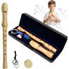CLIUNT Flauto dolce in legno, Flauto dolce Soprano,Flautos Soprano in Do,flautos a becco in acero, Diteggiatura Tedesca, 8 fori, per bambini, adulti, principianti