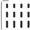 Banworks Viti regolazione altezza ponte tremolo, M3x6/8/10mm | Viti sella acciaio inossidabile per Squier Strat/Tele e bassi, confezione da 12 JT/QMLS‑02 Nere