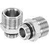 QUARKZMAN 2Pcs Adattatore per Lavapressione, G3/8 Maschio A M22 14mm Maschio Collegamento Raccordi Adattatore Girevole in Acciaio Inox per Tubo Lavapressione
