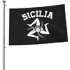 Generic Bandiere Da Balcone Sicilian Trinacria Sicilia Durevole Bandiera Decorative Flag Per Parata Interno Celebrazione 90X150cm