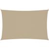 vidaXL Parasole a Vela Ombra Tenda da Sole Elegante Moderna Anti UV Giardino Frangisole Terrazza Balcone Oxford Rettangolare 2,5x5 m Beige