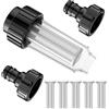 Ravytha Filtro Irrigazione, Filtro Acqua Camper, Filtri per Acqua per Idropulitrice, Set di Filtri per Acqua con Inserto Filtro, Prefiltro Tubo Pompa Acqua da Giardino Trasparente 3/4