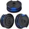 Realman 3pcs 7136090 GT-F10 bobine con linee trimmer per Greenworks 21052 21212 Lux E-RT-450/25 E-RT-550/27 E-RT-650/29 Wolf Garten Blue Power GHE 845 GHE840 GHE850 GT840 GT845 GT850 GTB36