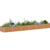 vidaXL Letto rialzato da giardino Marrone Chiaro 480 x 80 x 45 cm, Giardino e terrazza, resistente vaso in metallo, letto rialzato per ortaggi, contenitore per fiori e erbe