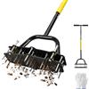 MELLWIN arieggiatore per 15 denti, scarificatore manuale, aerazione del terreno per prati, aerazione del prato preassemblata, attrezzo da giardino con disposizione carotatrice prato
