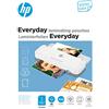 HP - Fogli per laminatrice, starter kit A4, A5, A6, biglietti da visita, 80 micron, 100 pzz (25 per formato)