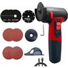 LLOOPK Levigatrice elettrica, Smerigliatrice angolare a batteria Mini levigatrice Lucidatrice a al litio ricaricabile USB Rettifica Taglio Utensili elettrici fai-da-te(Rot)