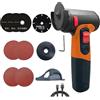 LLOOPK Levigatrice elettrica, Smerigliatrice angolare a batteria Mini levigatrice Lucidatrice a al litio ricaricabile USB Rettifica Taglio Utensili elettrici fai-da-te(Oranje)