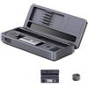 NiuLumea Set di saldatore con scatola di immagazzinaggio mobile da banco da lavoro -02, ricarica rapida PD/QC/DC da 100 W, per guscio in lega di alluminio CNC, schermo a colori IPS da 0,96, ESD per