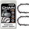 Mamuth Wild Nature 2 catene per motosega, 45 cm, 1,3 mm, 3/8, 62TG, per Husqvarna 335XPT, 338XPT