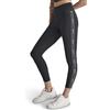 DKNY Women's Logo Tape High Waisted 7/8 Compression Legging, Black/Black
