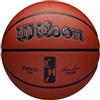 Wilson Pallone da Basket NBA Authentic City, City of Chicago, Con Tecnologia Ever Bounce, Strato di Controllo Del Gonfiaggio e Superficie Pure Feel, Per Una Presa Migliore, Colore: Marrone, Taglia: 7