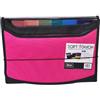 Filexec acolchado lona ventana clasificadora de tacto suave, 13 Bolsillos, 1 Pack, color rosa (46222 - 3)