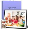 Cozyla Frame Cozyla Canvas Digital Picture Frame Large 17 Inch Send Pictures and Videos via Google Photos Email Web Browser Instagram Phone App Free Unlimited Storage Smart Digtal Photo Frame Electronic WiFi Mat