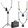 Lume Cube Flex Light Pro - Lampada portatile a doppio LED con treppiede e supporto per telefono, luci LED flessibili a 2 punti per tatuatori, estetisti, estetisti, artisti delle ciglia e creatori di