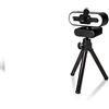 MOOILKO Webcam 1080P 4K Full HD con luce di riempimento ad anello Laptop PC Computer Trasmissione in diretta Video Web Cam microfono Telecamere rotanti Lavoro d'ufficio(4K with Holder)