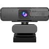 MOOILKO Webcam USB HD 1080p Fotocamera Web con messa a fuoco automatica microfono AF a for l'insegnamento online dal vivo al computer Lavoro d'ufficio