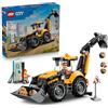 LEGO City Scavatrice da Cantiere Gialla - Veicolo Giocattolo da Cantiere - Trattore con 2 Minifigure, Benna Anteriore e Braccio Scavatore Funzionanti - Idea Regalo per Bambini da 7 Anni in su - 60480