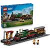 LEGO City Treno a Vapore Vintage Giocattolo - Kit di Modellismo STEM con Stazione, Binari, Cabina di Comando, Segnale di Stop e 5 Minifigure - Regalo di Compleanno per Bambini da 7 Anni in su - 60511