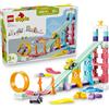 LEGO DUPLO Rampe Creative 3 in 1 con Veicoli - Giochi Didattici per la Motricità Fine - Set Montessori per Abbinamento dei Colori con 2 Auto da Corsa - Regalo per Bambini e Bambine da 3 Anni - 10478