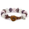 SAGA GIOIELLI Bracciale Colorato con Perle in Vetro - Bracciale Artigianale Multicolore Regolabile 23 cm - Gioiello Unisex Uomo Donna - Idea Regalo Originale (BSVENF8-02)