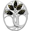 SilverAmber Jewellery Gioielli in argento Sterling 925 e vera ambra baltica - Spilla a forma di albero della vita GL824, Argento sterling, Ambra