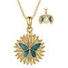 VONALA Collana da donna con ciondolo a forma di girasole con medaglione inciso You are My Sunshine, in argento Sterling 925, 28.217.9 mm/ 1.110.7 inches, Argento sterling