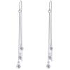 VONALA Orecchini pendenti in argento sterling 925 con fiore/perline/farfalla, orecchini a filo, orecchini pendenti a goccia per donne regalo di compleanno, klein, Argento sterling, Zirconia cubica