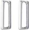 IMINI Piccoli orecchini a cerchio rettangolari minimalisti in argento Sterling, per donne e ragazze, per cartilagine e cartilagine, 20 mm, Oro bianco